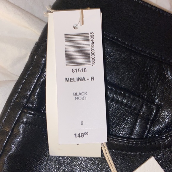 NWT Aritzia Melina Straight Leg High Rise Leather Pant - Picture 6 of 7